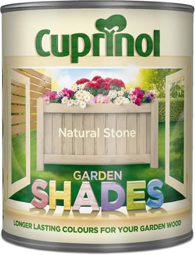 ASA® Garden Shades Paint - Exterior Long Lasting Colour - For Wood, Terracotta, Brick & Stone - Natural Stone - 1L