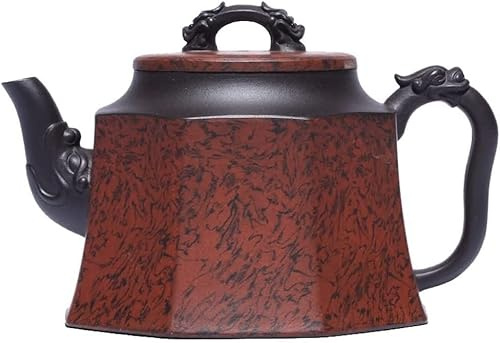 Théière Zisha Faite à la Main, Service à thé Kung-Fu, en Argile Violette, pour thé Vert Pu'er Chinois, Argile Noire, octogonale, amirauté