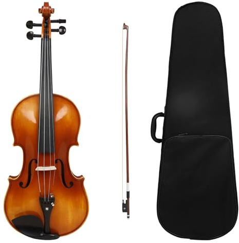 XuQiZZpp Bratsche aus Fichtenholz mit Bogen und Tragetasche, Saiteninstrument, 40,6 cm Bratschen-Ersatz-Kits für Anfänger, Studenten