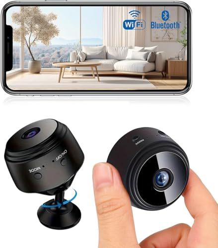 ELSMAOL Mini Spy Camera, Full HD 1080P Night Vision Motion Detection Wireless Secret Camera, Mini Nanny Home Security Surveillance Camera, Micro Small Monitor Video Camera for Indoor