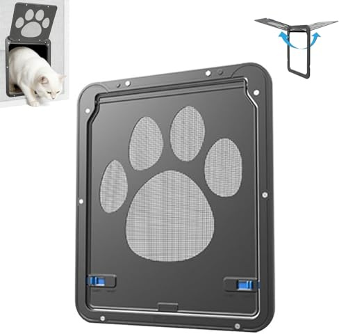 GREATRICH Sportello Gattaiola per Gatti Cani, Porta Porticina per Gatti, Magnetica Bloccabile Porta Gatto Autochiudente per Zanzariere e Finestre, per Gattis e Cani di Piccola e Media Taglia