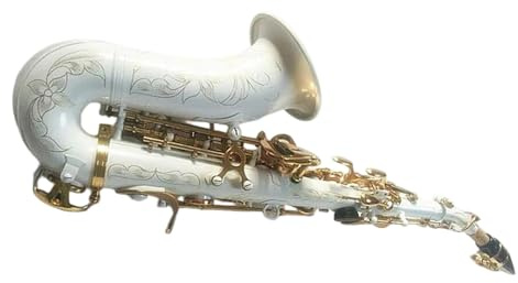 Altsaxophone Sopransaxophon Weißes Gebogenes Rohr Komplettes Zubehörset Für Anfänger