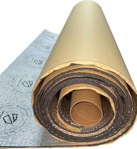 15mm | 12mm | 10mm | 7mm Camper Van Thermal Acoustic Insulation Floor Roof Sound Walls Proof Foil Self Adhesive Under Floor Wood Laminate Heat Underlay (10mm x 20m)