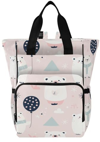 Ttgoth Sac à dos à langer imperméable avec porte-biberons isothermes, sac à dos de voyage multi-poches avec sangles de poussette pour maman et papa