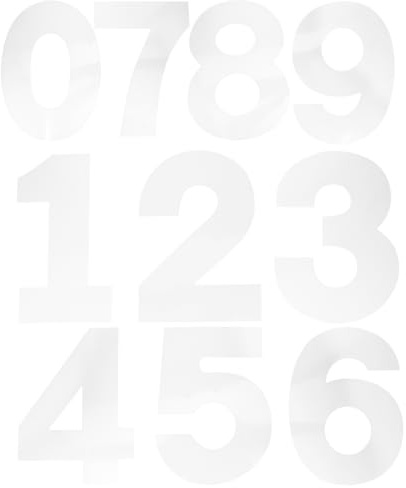 Kichvoe Stampo per Dolci Numerico in Pet Bianco Leggero per Baking Lavorazione di Qualità, Stencil per Numeri da 0 a 8 per Torte di Compleanno e Feste