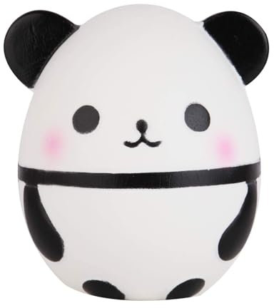 Anboor Squishies Panda-Ei Mini Kawaii Langsam Aufsteigende Squishies Quetsch-Tierspielzeug zur Stressbewältigung Weiches Geschenk Sammlerstück Weiß als Osternest-Füllung