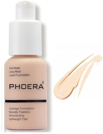 NEU PHOERA Foundation Grundierung Cover Wasserfest Concealer Langhaltend Stark Deckend (101)