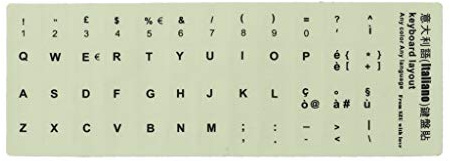 smallJUN Pegatinas de Teclado Fluorescentes Luminoso Impermeable Teclado Película Protectora Cubierta de Polvo Ligeras y Resistentes a los arañazos Pegatinas de Teclado Linda Hembra Italiana
