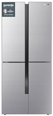 Gorenje NRM8182MX Side by Side Kühl-Gefrierkombination / 182cm/ 394 Liter/NoFrost Plus / MultiFlow 360° / CrispZone mit Feuchteregler / ConvertFreshZone / Twist Ice Maker / FastFreeze / Edelstahl-look