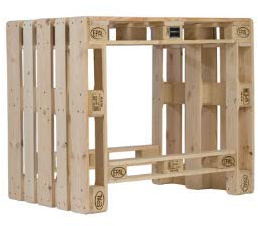 Schroth Home PALencia Gartentisch 124 x 80 x 105 cm – Stehtisch aus Holz –Palettentisch Outdoor– robust massiv pflegeleicht