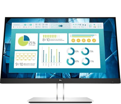 HP E22 G4 54,6cm (21,5) Full HD IPS Office-Monitor 16:9 VGA/HDMI/DP Pivot HV, Schwarz, Silber