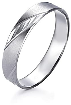 KnBoB Platin 950 Herren Ringe Geschnitzt Blumen Matt Verlobungsring Schlicht Gr. 62 (19.7)