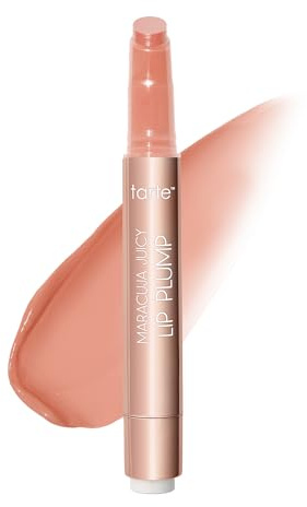 tarte maracuja juicy lip plump – Hydrating & Volumizing Lip Plumper Gloss Balm with Nourishing Hyaluronic Acid, Plumps & Moisturizes, Vegan & Cruelty-Free, full size, white peach