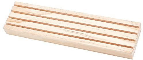 NBEADS Smyckesställ i naturligt trä, 4 fack örhängen displayställ trä örhänge korthållare smycken organisatör hållare smycken detaljvisning till salu, 31x7,7 cm
