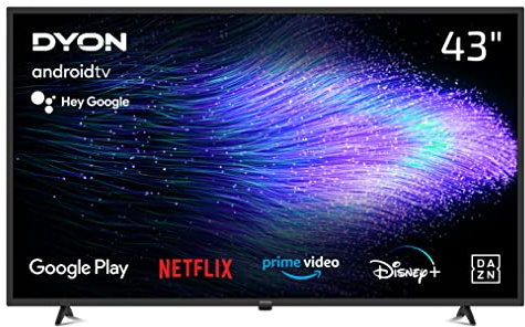 DYON Smart 43 AD-2 108cm (43 Zoll) Android TV (FHD, HD Triple Tuner, Prime Video, Netflix, Google Play Store für DAZN, Disney+ uvm., Google Assistant, BT-Fernbedienung) [Mod. 2022]
