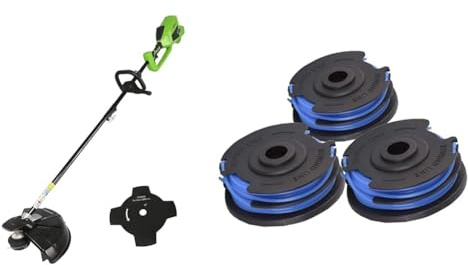 Greenworks GD40BC Débroussailleuse à Batterie avec Moteur sans Balai, Harnais, Hauteur Réglable & Bobine Double Fil 29187 pour Coupe-Herbe Greenworks 40 V G40LT G40LTK2 G40LTK2x