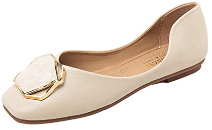 MACHSWON Women's Slip On Square Toe Ballerina Ballet Flats Pumps Shoes