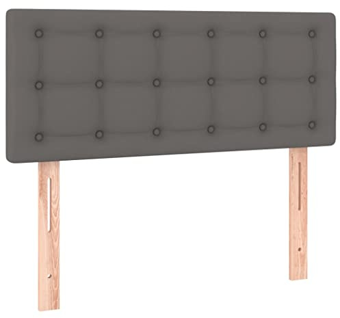 vidaXL Kopfteil Grau 80x5x78/88 cm Kunstleder