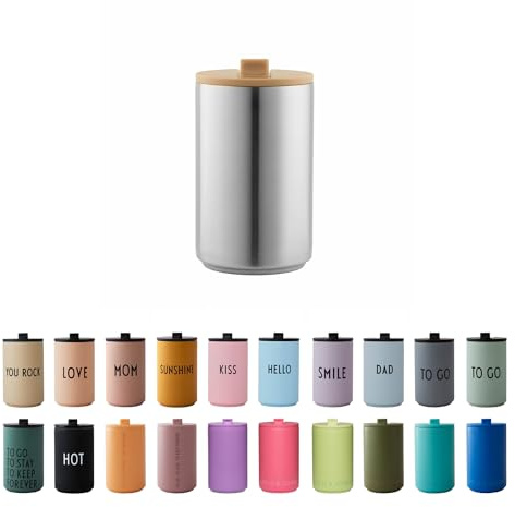 Design Letters Thermobecher | Thermobecher kaffee to go | Kaffeebecher To Go aus Edelstahl doppelwandig isoliert, auslaufsicher | Geschenke für frauen, Männer | Travel mug | 350 ml