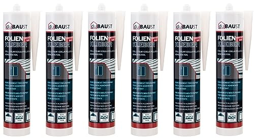 6x dubaust BFK24 Folienkleber Baufolienkleber Dampfsperrenkleber Fensterband Fensteranschlussband Dampfbremsen Dampfsperrfolien Kleber 310ml blau