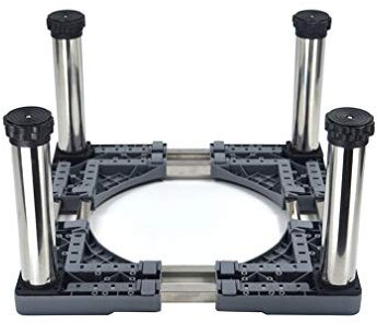 Base multifuncional con patas elevadas de 4/8/12 Base para lavadora Secadora y refrigerador a prueba de humedad Bandejas para el piso Silencio antivibración Longitud/ancho 48-66 cm Bandejas para ref