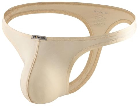 Summer Code herr G String tanga män bekväma trosor stringtrosor stringtrosor med stretch låg midja tanga underkläder, Aprikos, XXL
