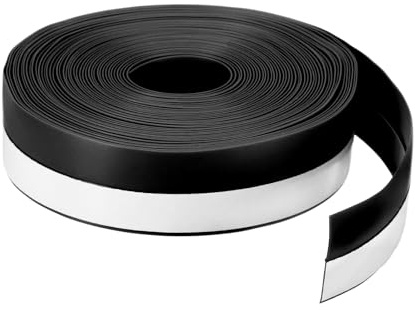 QUARKZMAN Silicone Sigillo Striscia 25mm Striscia Tenuta Silicone per Porta Bozza Tappo Adesivo Nastro Finestra Casa Doccia Vetro Spazi Lunghezza 8m Nero