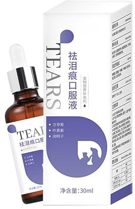 Détachant pour les yeux de chien,Détachant pour les larmes de chien, Détachant pour les yeux pour animaux de compagnie 30 ml, Solution naturelle pour enlever les taches de