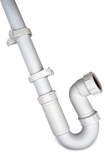 CranPlas CP111 | 40mm Washing Machine & Dishwasher Trap Kit | EN274 Tested, Polypropylene Waste Standpipe Trap for Odour Prevention | UK & Ireland Compatible | Durable, Leak-Free Installation