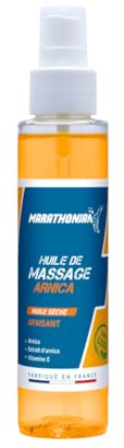 Marathonian - Huile de Massage à l'Arnica - Préparation et Récupération Musculaire - 100% d'origine Naturelle - Fabriquée en France -100ml