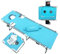 WKFAMOUT Sedia Sdraio da Esterno Pieghevole con Tavolino per Adulti Sedia Abbronzante Resistente con Foro per il Viso e le Braccia 5 Schienale Regolabile per Spiaggia Piscina Prato Campeggio 190x59CM
