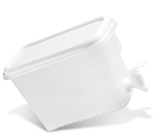 Water Container with Tap - Beverage Dispenser | Drink Jar with Spigot | Large Drinks Dispenser | Drink Refillable Shelf | Refrigerator Cold Kettle | Fridge Water Dispenser for Cocktails