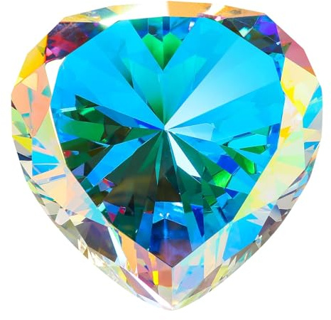 SWTHONY Pisapapeles con diamantes de cristal de 60 mm en forma de corazón, gemas de cristal grandes con diamantes falsos, pesos de papel para mujeres, escritorio, boda, centro de mesa, revestimiento
