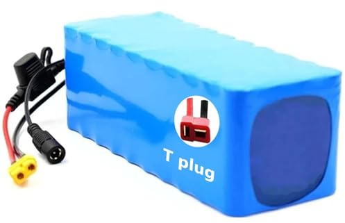 Batería de Lones de Litio para Bicicleta Eléctrica de 36V 20Ah 10S4P con Cargador y Protección BMS Incorporada Ideal para Motor de Scooter Bicicleta Eléctrica de 250-1000W T Plug,36V 20Ah