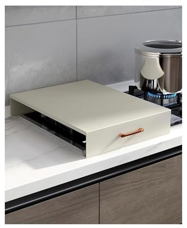 Cubierta for estufa de gas con forma de tabla de fideos, cubierta superior de estufa con asas, cubierta de encimera, protectores de cocina de gas for espacio de encimera(Beige,30x40x5cm)