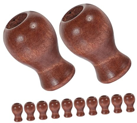 Healifty 18 Piezas Pomos de Madera para Cordón de Persianas Borlas Decorativas para Cortinas Romanas y Enrollables Accesorios Versátiles y Fáciles de Instalar para Ventanas
