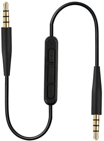 JiaHeHe 3,5mm auf 2,5mm Audiokabel mit Mikrofon & Lautstärkeregler, 1,4m, Kompatibel mit Bose QuietComfort QC25, QC35, QC45, JBL Tune 760NC, 650BTNC und weiteren