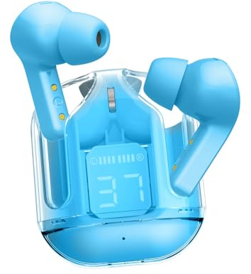 Cuffie Bluetooth, Auricolari Bluetooth 5.4 Stereo HiFi con 6 HD Mic, Cuffie Wireless 50 Ore LED Display, in Ear Cuffiette Bluetooth con Cancellazione Rumore, Cuffie Senza Fili IPX7 Impermeabile