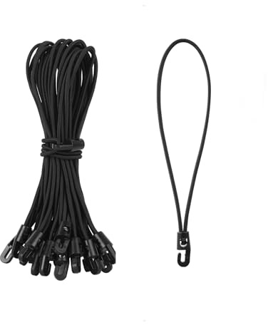 40 STK Expander mit Haken, 15 cm Spanngummi mit Haken, Multifunktional Planenspanner Gummizug, Gummispanner mit Hakens, Spanngummis Gummiband für Planen Zelt Net Camping Anhänger Befestigung,Schwarz