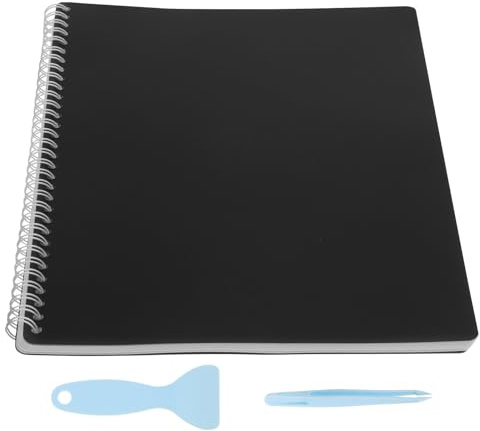 Hoement Set Album di Adesivi con Strumenti per la Gestione e Collezione, Carta Nera, Adatto a utenti Adulti e in attività Creative