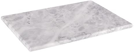 Argon Tableware Rectangle Marble Chopping Board - 23 x 27cm - Pack of 1 - White Cutting Board Solid Worktop Protector Mat Serving Platter for Slicing Vegetables, Cutting Meat, Meal Preparation