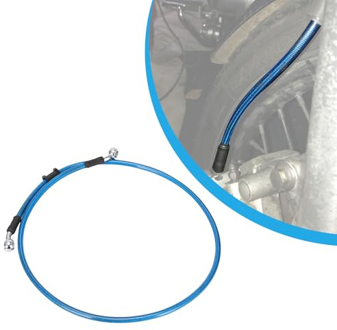 90cm Motorrad Bremsschlauch,Motorrad Stahlflex Bremsleitung-Blau | Hydraulische Bremsleitung Vorne und Hinten für Pit Bike Dirt Bike Enduro Motocross ATV Quad