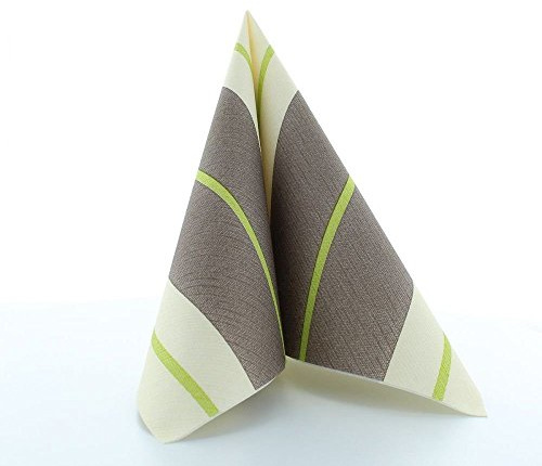 Mank Airlaid-Servietten 40x40 cm | Premium Einweg-Serviette | textilähnlich und saugstark | perfekt für Hochzeit & Partys | 50 Stück | Tom in Creme-Braun