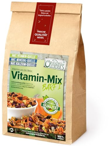 ORIGINAL LECKERLIES® Vitamin-Mix Barf I 400g, natürlich enthalten: 9 Vitamine und 6 Mineralstoffe, ohne künstliche Zusätze! Futterergänzung für Hunde, Barfen