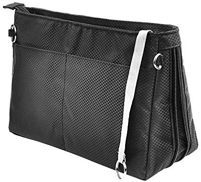 Soyizom Nylon Taschenorganizer Innentaschen Handtaschen Bag in Bag für Speedy Neverfull（Schwarz,Klein）