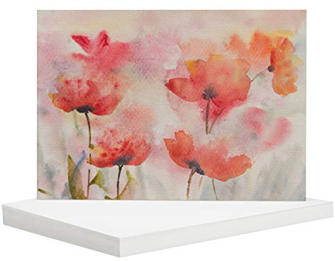 Belle Vous Vit A4 Papper för Vattenfärger (125 Blad) 200 GSM Kallpressad Vattenfärger Målarpapper – Lämplig för Nybörjare till Expertmålare