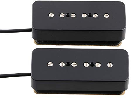 LYWS Anico P90 Humbucker-Tonabnehmer mit 5 Magneten, geräuschlos, stapelbar, Schwarz