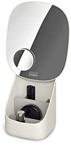 Joseph Joseph Viva Specchio Con Piedistallo E Organizer Per Trucchi Con Divisorio Per La Rimozione - Shell