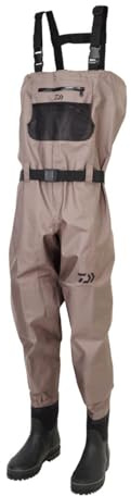 Daiwa Waders Respirant 3 Couches avec Bottes - 42-43 - Gris - WDRB3C4243