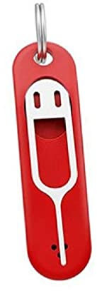 Outil d'ouverture de carte SIM, éjecteur d'aiguille, extracteur de carte SIM, outil d'éjection de carte SIM anti-perte avec manchon en silicone pour la plupart des téléphones portables, outil